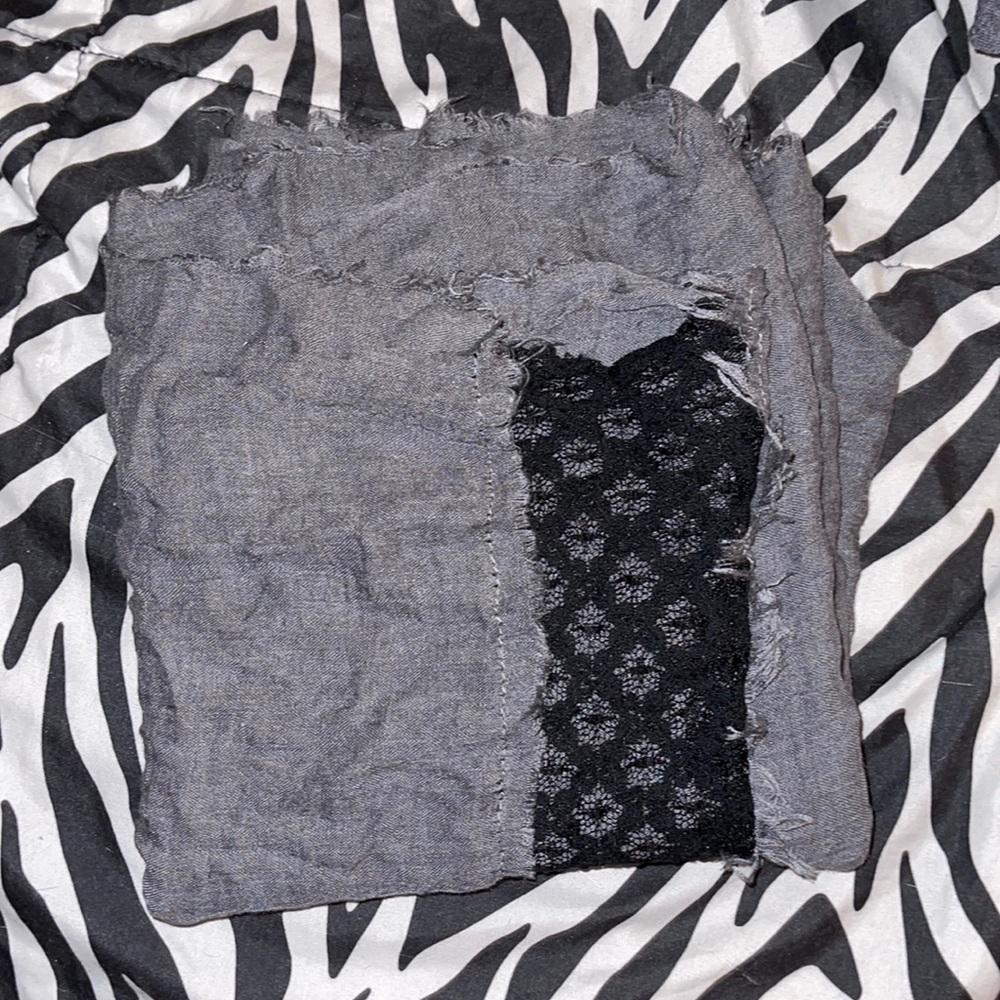 gray & black infinity scarf